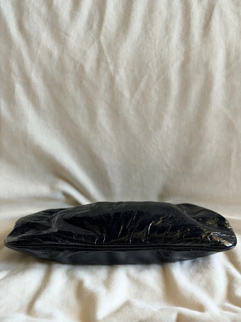 Vintage Express Design Studio Black Patent Frame Clutch Evening Bag Y2K⁠ Goth